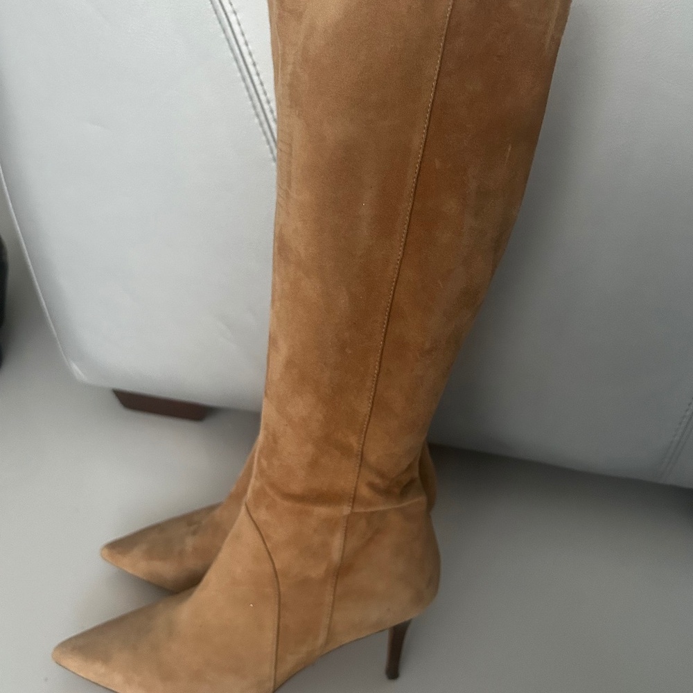 Suede tall boots size 8